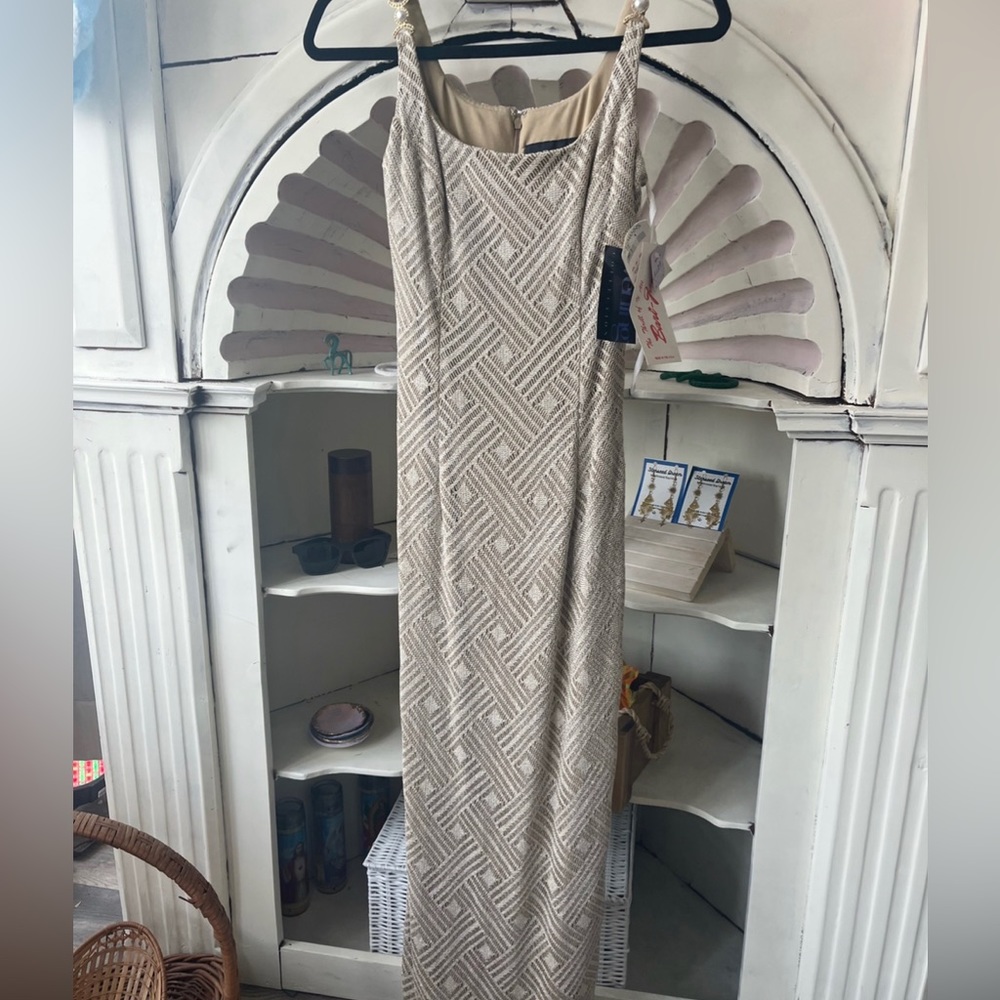 NWT VINTAGE BARI JAY evening gown with shawl, late 70’s
